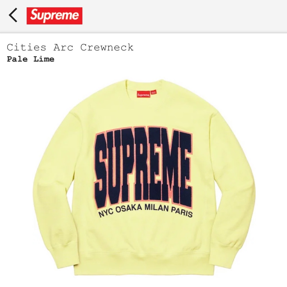 SUPREME F21 New and never worn crewneck sweatshirt
